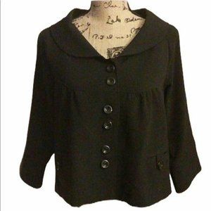 LAPIS Black Blazer with 3/4 Sleeve S
